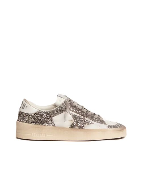 golden goose Stardan Donna in pelle bianca e glitter Golden Goose | GWF00128F00218580185